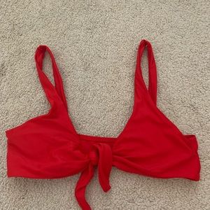 red bikini top